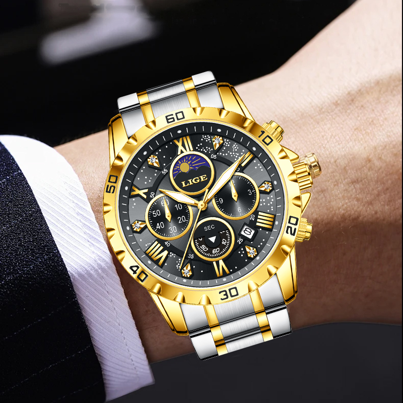 Chronograph Sport Watch - Reloj de cuarzo de lujo para