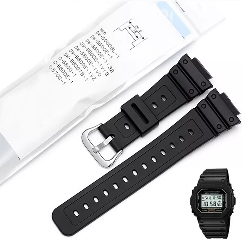 Casio Watches Smartwatch - Correa de silicona cuadrada pequeña de