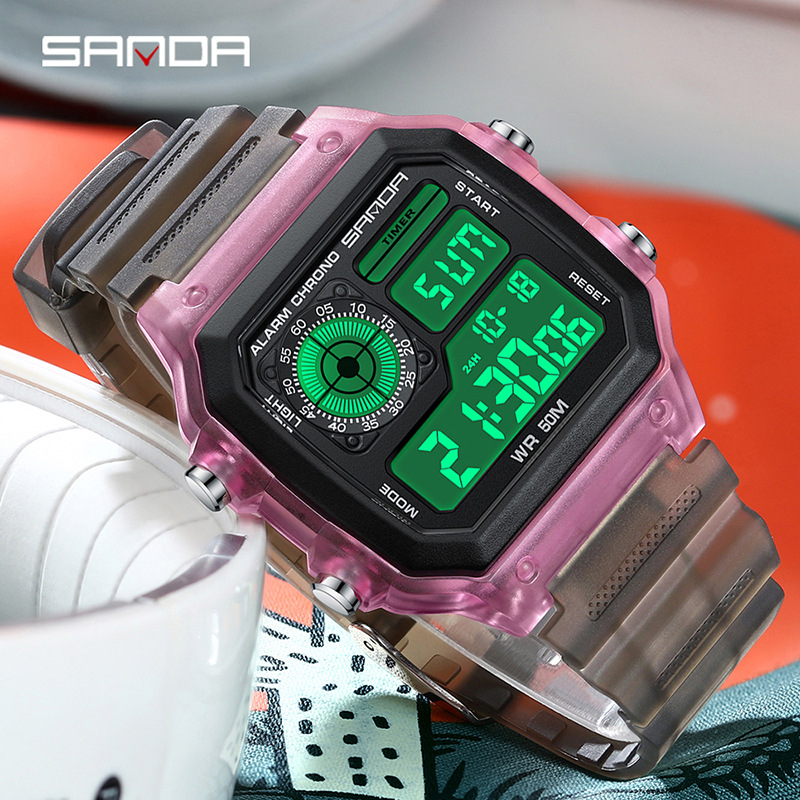 Chronograph Sport Watch - Reloj Deportivo Digital LED de Moda,