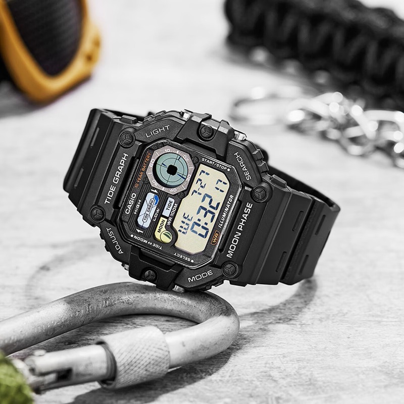 Vintage Digital Watch - Reloj Digital Casio Serie WS-1700H, Caja