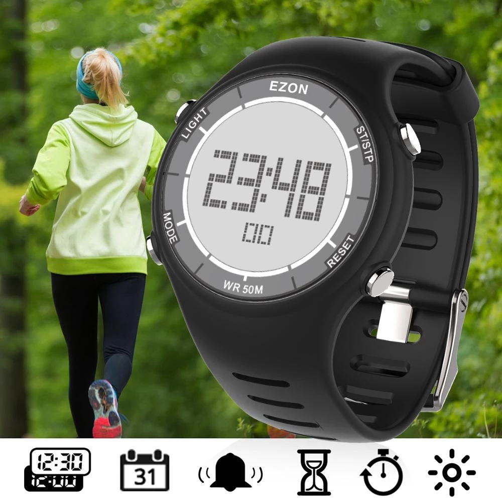 Chronograph Sport Watch - EZON nueva moda mujer reloj deportivo