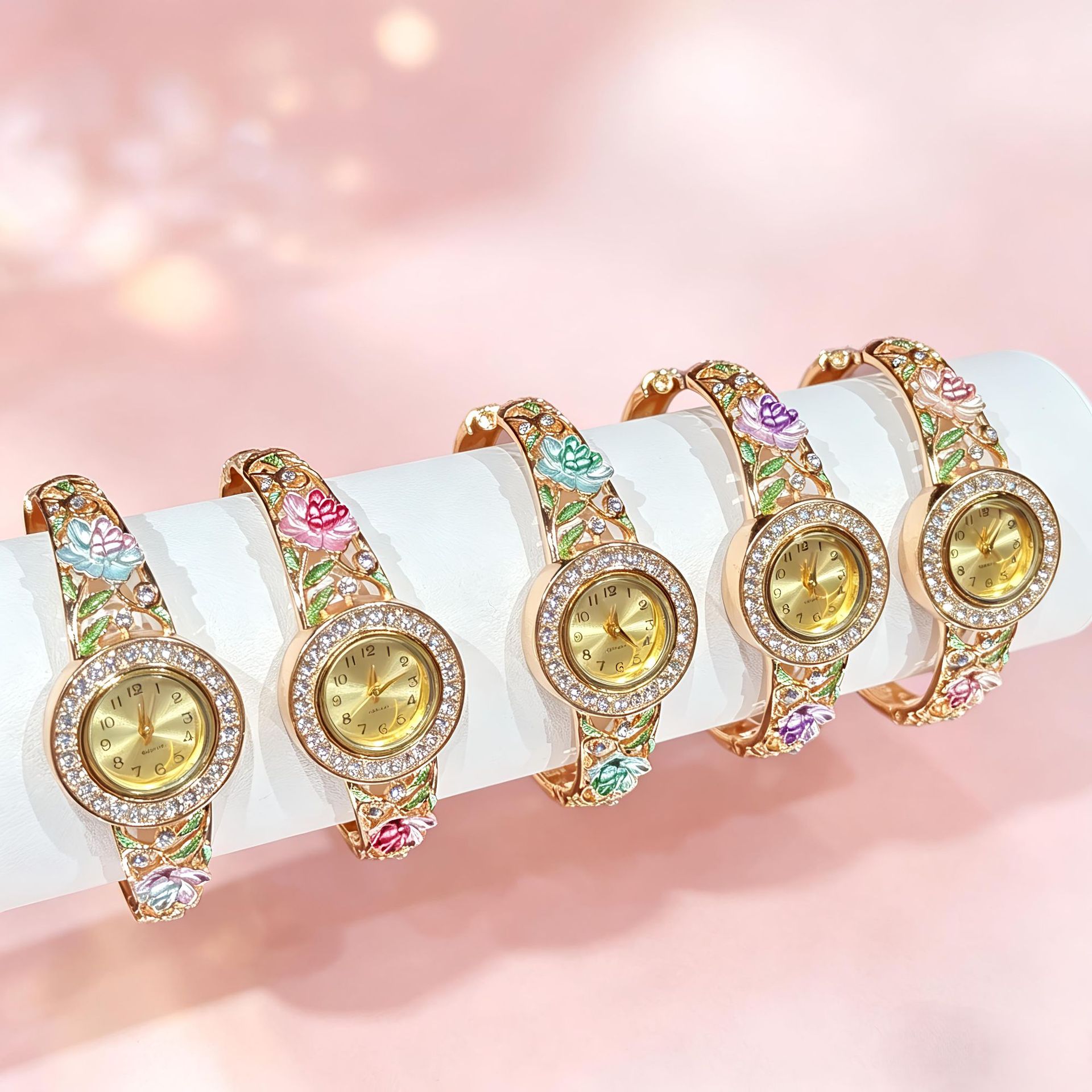 Vintage Digital Watch - Reloj de Pulsera Vintage con Flores