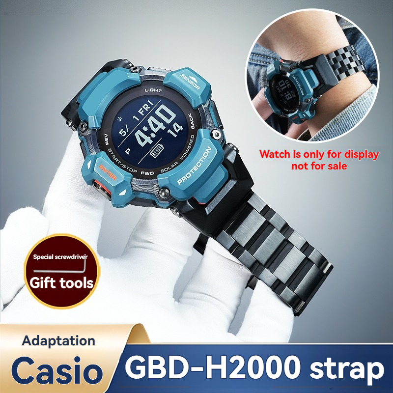 Casio Watches Smartwatch - Correa de reloj de acero inoxidable