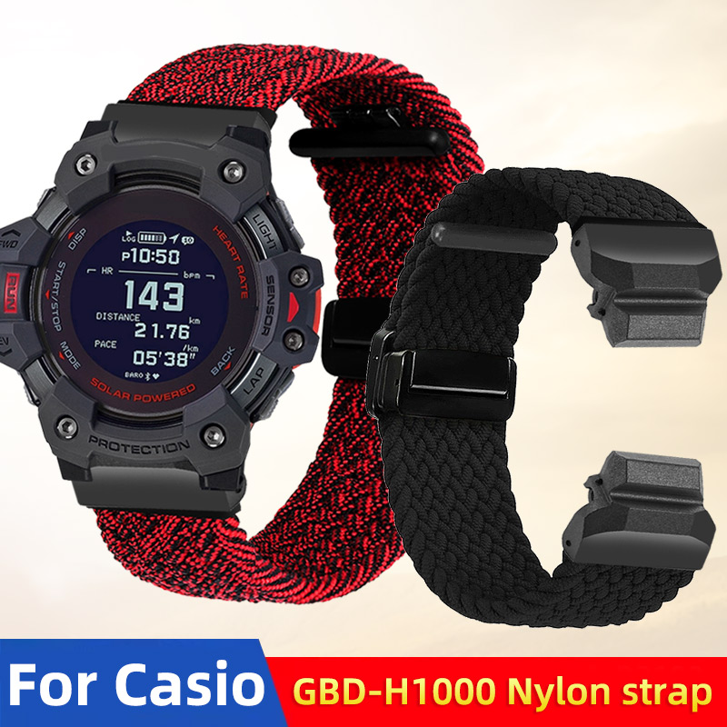 Casio Watches Smartwatch - Correa de nailon elástica GBD H1000