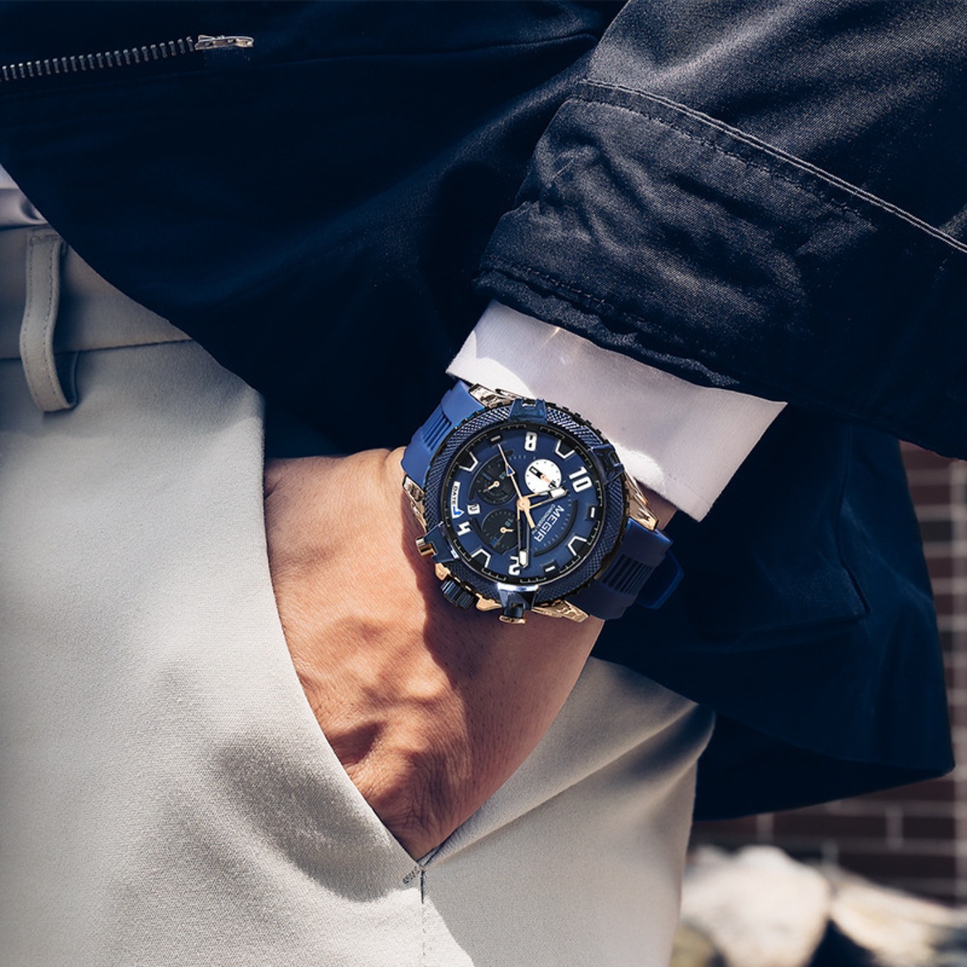 Reloj de Pulsera MEGIR de Cuar - Chronograph Sport Watch reseña y precio