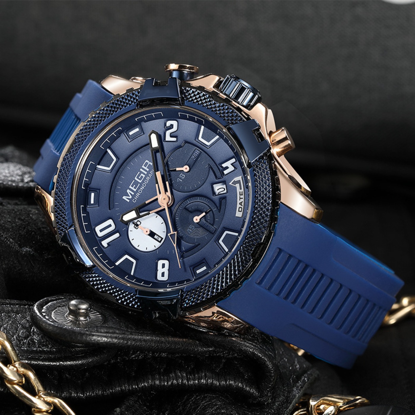 Reloj de Pulsera MEGIR de Cuar - Chronograph Sport Watch reseña y precio