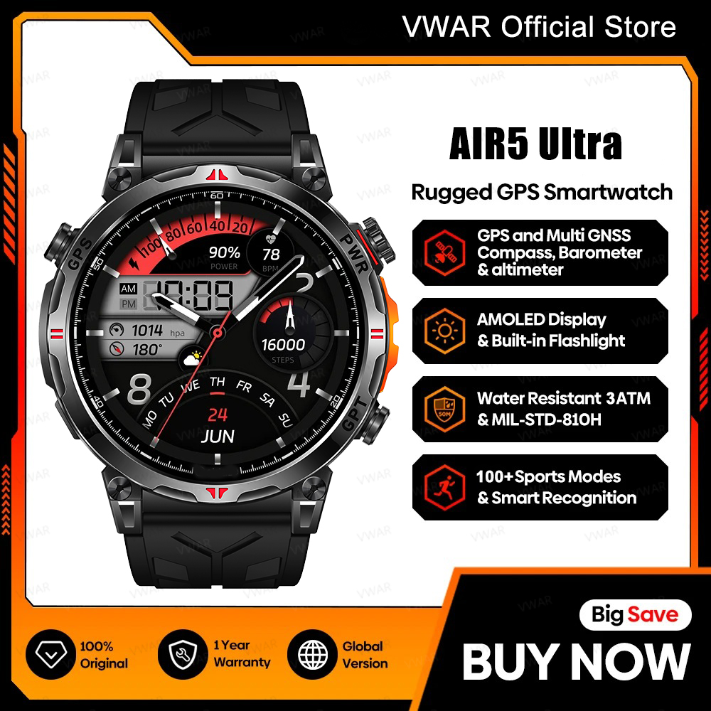 2025 nuevo VWAR GPS Smartwatch - Watch Vs Amazfit reseña y precio