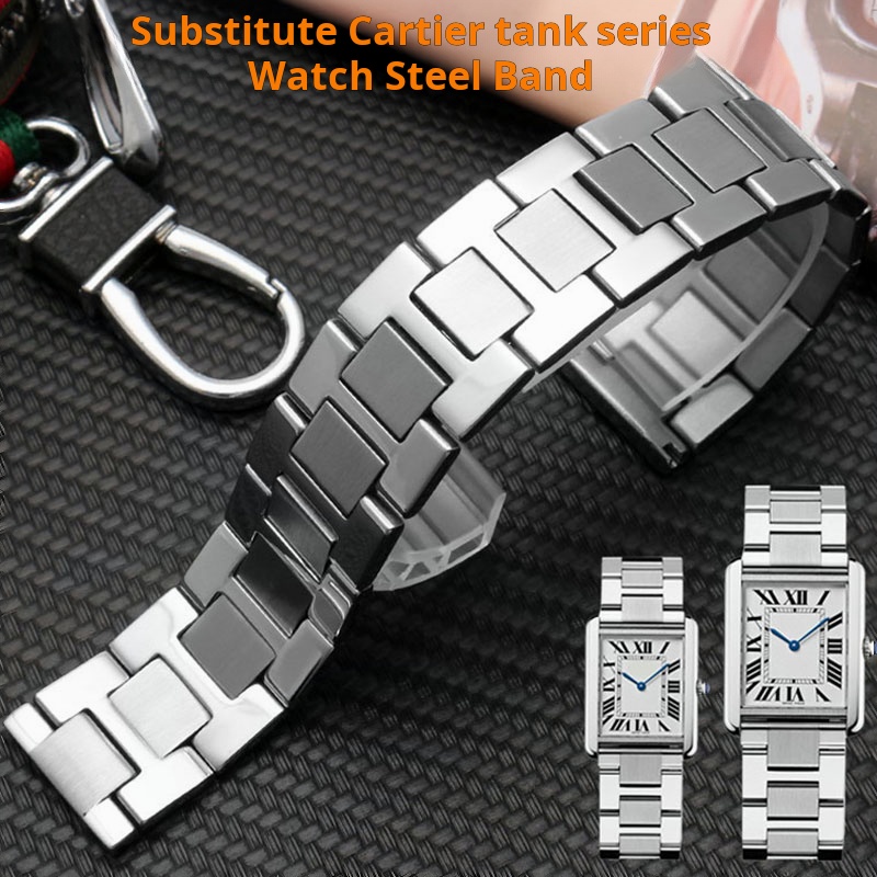 Correa de reloj de acero inoxi - Cartier Watch Tank reseña y precio