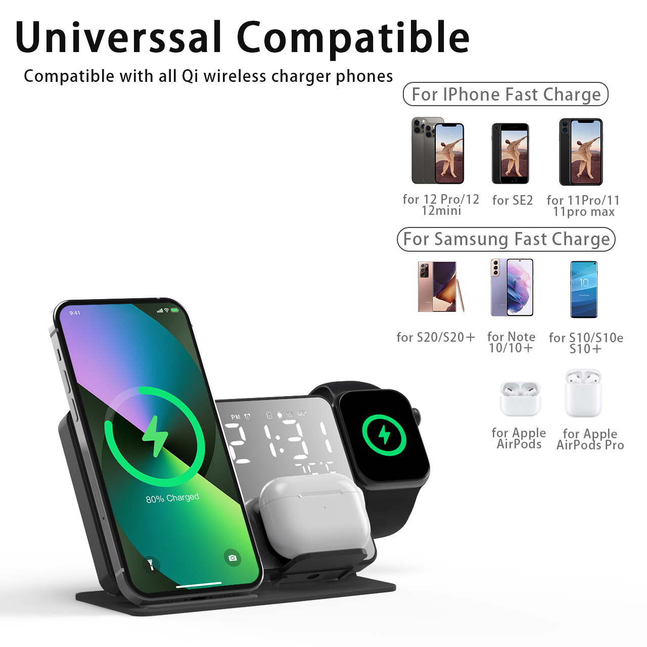 Cargador inalámbrico 3 en 1 pa - Watch 7 Smartwatch Iphone reseña y precio