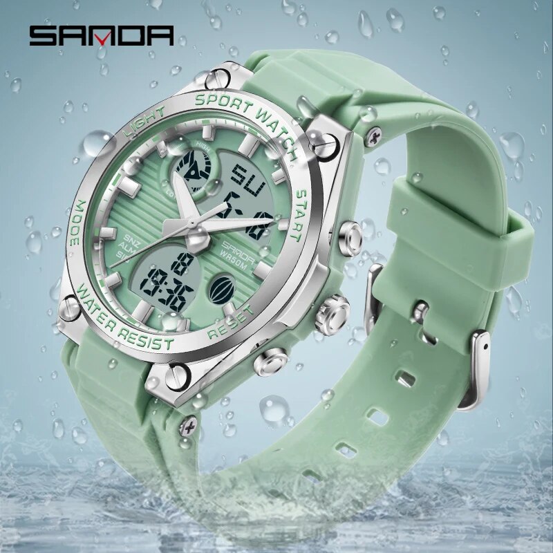 Marca SANDA, reloj Digital LED - Chronograph Sport Watch reseña y precio