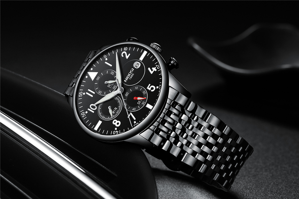 Relojes de moda NIBOSI para ho - Chronograph Sport Watch reseña y precio