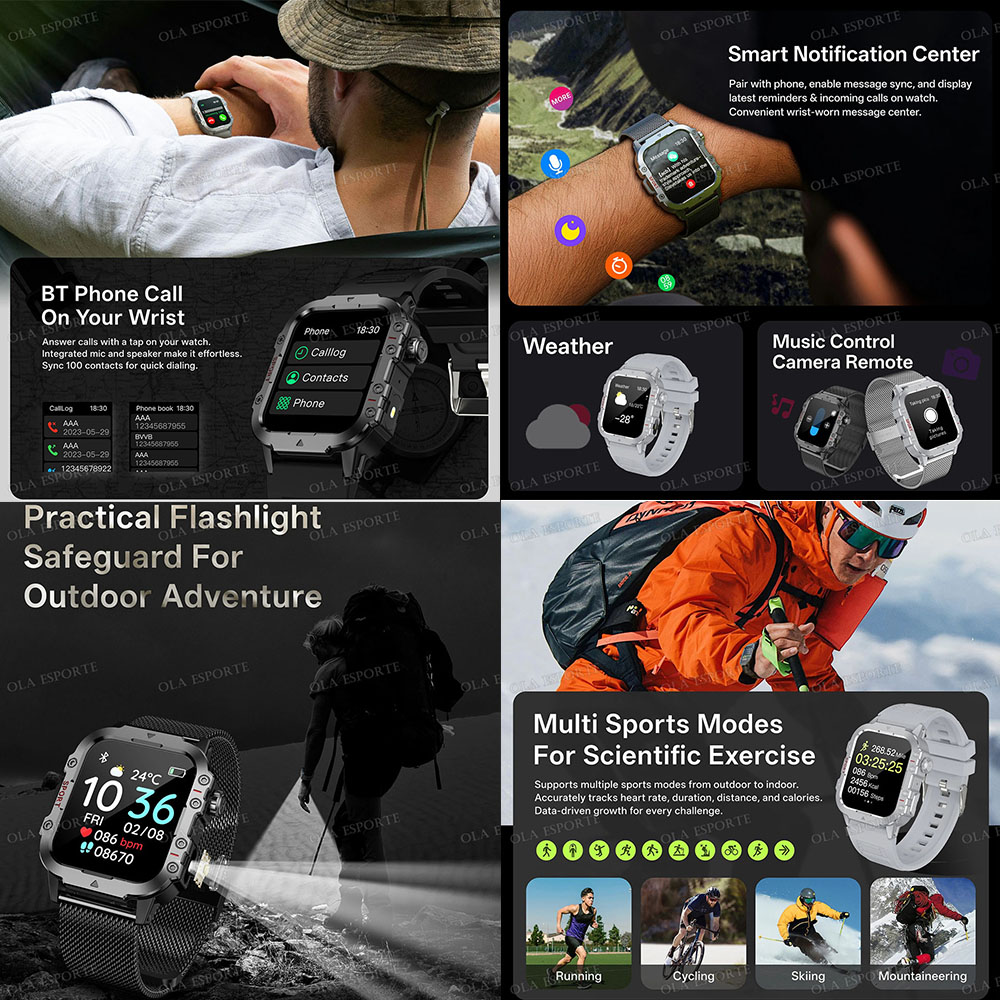 Reloj Inteligente Militar para - Hybrid Smartwatch reseña y precio