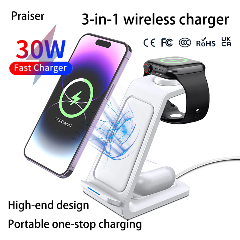 Base de carga inalámbrica 3 en - Watch 7 Smartwatch Iphone reseña y precio